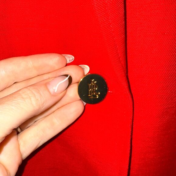Lauren Ralph Lauren Linen Single Button Blazer - Red 16 - Picture 6 of 9
